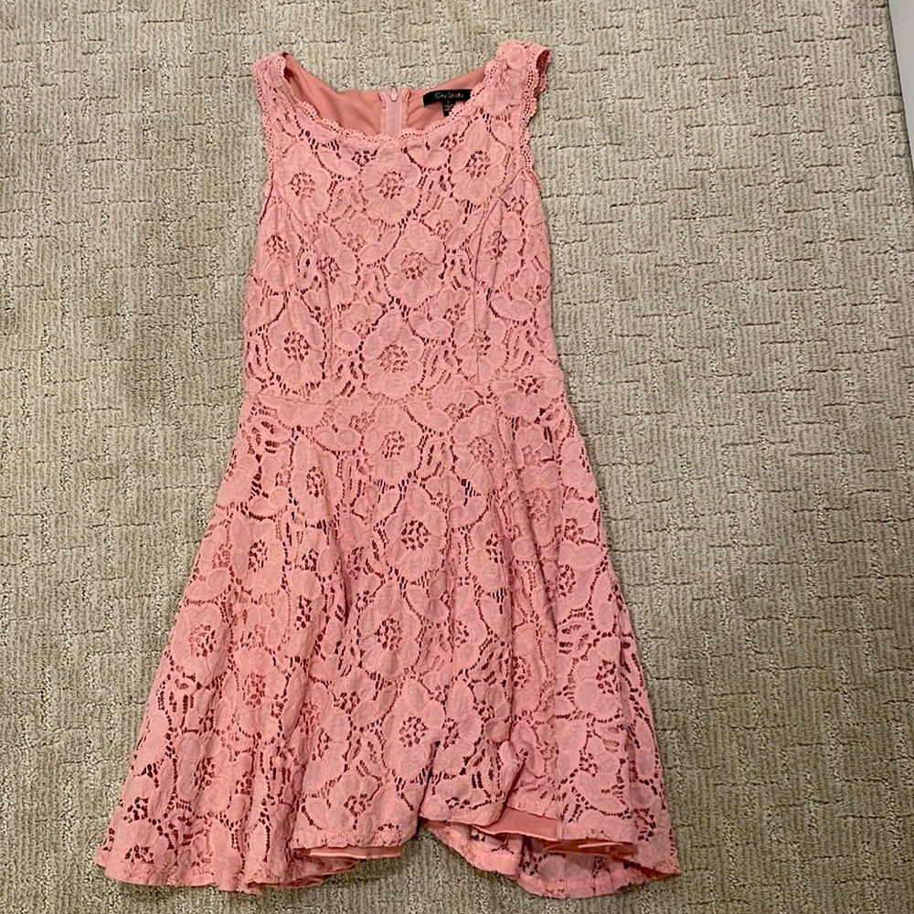 Pink lace dress (size 3)
